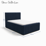 Home Collective Polsterbett 120x200 140x200 160x200 180x200 cm Bett inkl. Lattenrost Doppelbett Bettgestell mit Stauraum option | weicher Chenille-Stoff | Schlafzimmer Jugendzimmer Bettgestell | bis 240 kg belastbar