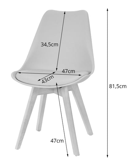 Chaise de salle à manger chaise de salon 4x, 2x ou 1x, chaise coque confortable et stable en 11 couleurs différentes