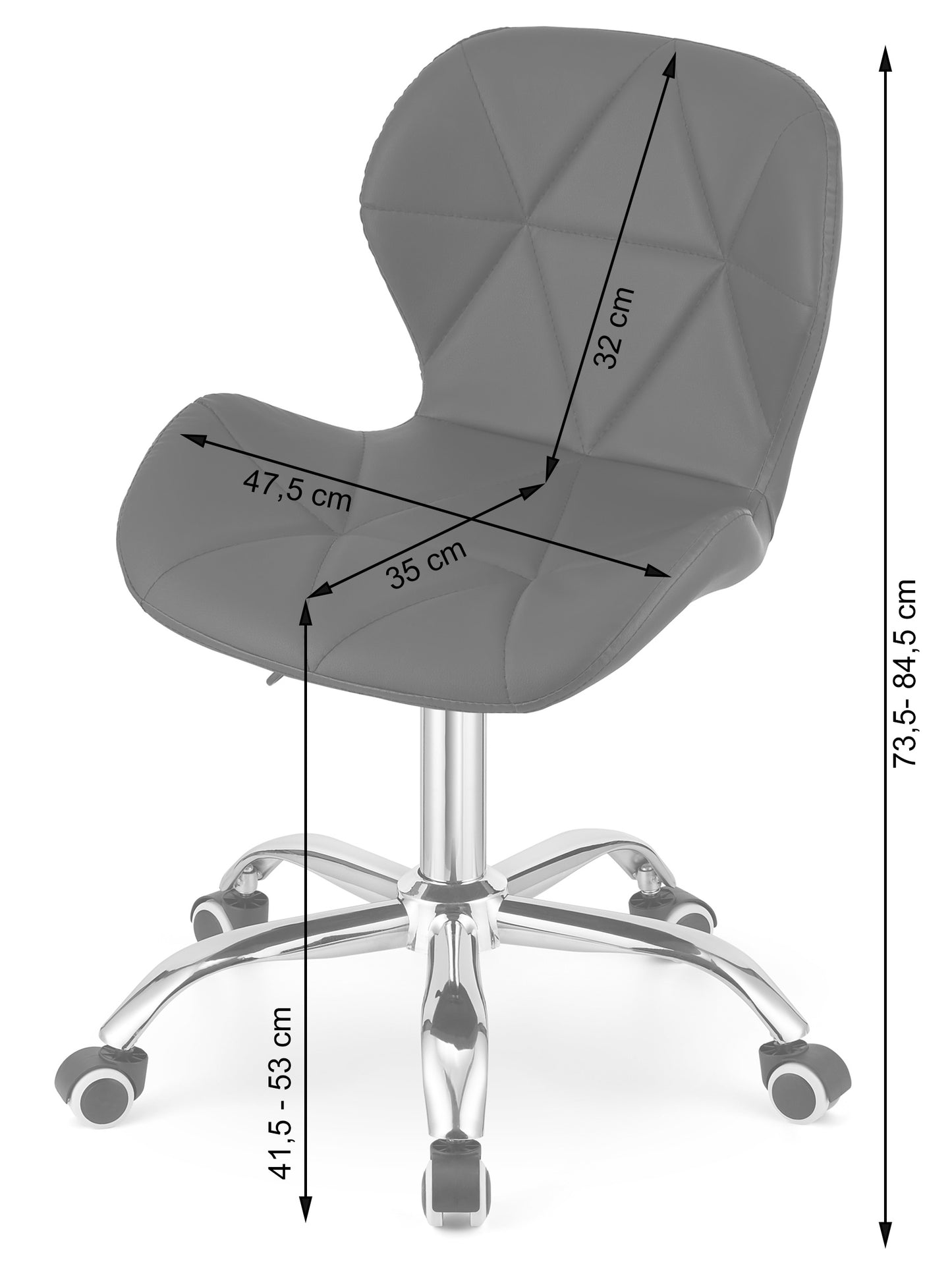 Chaise pivotante chaise de bureau chaise de bureau rembourrée en simili cuir ou velours | Réglable en hauteur avec siège ergonomique