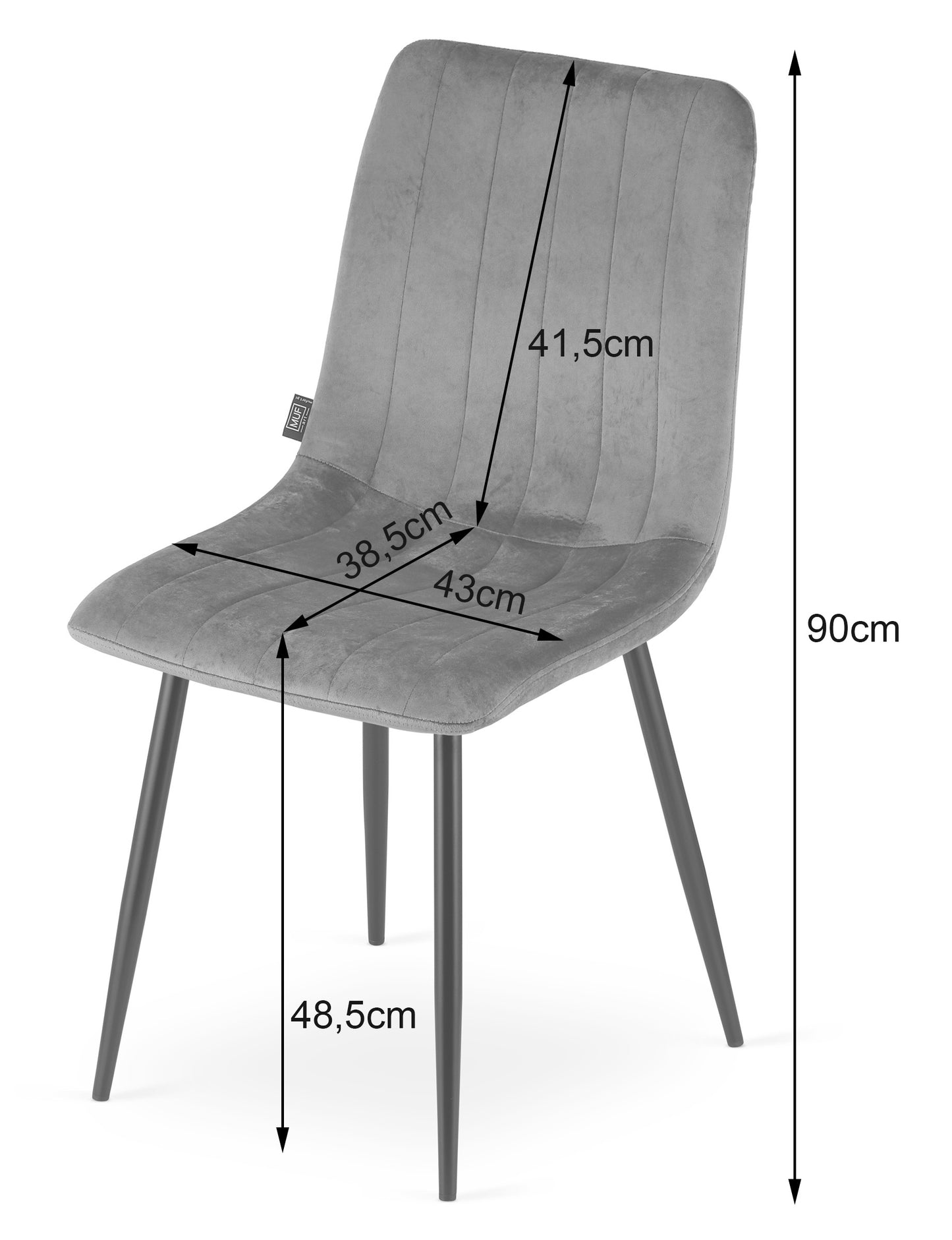 Ensemble de 1, 2 ou 4 chaises tapissées, chaises de salle à manger, chaises de salon, tapissées, disponible en plusieurs coloris