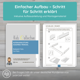 Babybett Kinderbett 60x120 Gitterbett Baby Bett Komplett-Set mit Matratze Beistellbett mitwachsend, Lattenrost höhenverstellbar mit abnehmbaren Sprossen, mit Schublade | weiß Kiefer-Vollholz