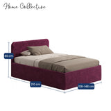 Home Collective Polsterbett Bett Doppelbett mit Bettkasten Lattenrost Kopfteil 86 cm | Micro-Velours Bezug | verstellbarer Lattenrost | Made in Germany