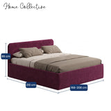 Home Collective Polsterbett Bett Doppelbett mit Bettkasten Lattenrost Kopfteil 86 cm | Micro-Velours Bezug | verstellbarer Lattenrost | Made in Germany