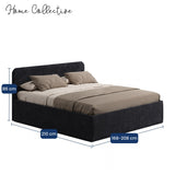 Home Collective Polsterbett Bett Doppelbett mit Bettkasten Lattenrost Kopfteil 86 cm | Micro-Velours Bezug | verstellbarer Lattenrost | Made in Germany