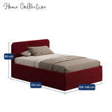 Home Collective Polsterbett Bett Doppelbett mit Bettkasten Lattenrost Kopfteil 86 cm | Micro-Velours Bezug | verstellbarer Lattenrost | Made in Germany