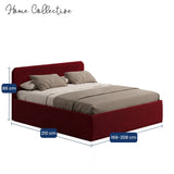 Home Collective Polsterbett Bett Doppelbett mit Bettkasten Lattenrost Kopfteil 86 cm | Micro-Velours Bezug | verstellbarer Lattenrost | Made in Germany