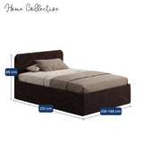 Home Collective Polsterbett Bett Doppelbett mit Bettkasten Lattenrost Kopfteil 86 cm | Micro-Velours Bezug | verstellbarer Lattenrost | Made in Germany