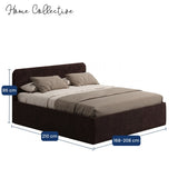 Home Collective Polsterbett Bett Doppelbett mit Bettkasten Lattenrost Kopfteil 86 cm | Micro-Velours Bezug | verstellbarer Lattenrost | Made in Germany