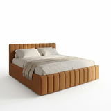 Home Collective Polsterbett 120x200 140x200 160x200 180x200 cm Bett inkl. Lattenrost Doppelbett Bettgestell mit Stauraum option | weicher Chenille-Stoff | Schlafzimmer Jugendzimmer Bettgestell | bis 240 kg belastbar