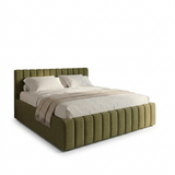 Home Collective Polsterbett 120x200 140x200 160x200 180x200 cm Bett inkl. Lattenrost Doppelbett Bettgestell mit Stauraum option | weicher Chenille-Stoff | Schlafzimmer Jugendzimmer Bettgestell | bis 240 kg belastbar