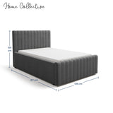 Home Collective Polsterbett 120x200 140x200 160x200 180x200 cm Bett inkl. Lattenrost Doppelbett Bettgestell mit Stauraum option | weicher Chenille-Stoff | Schlafzimmer Jugendzimmer Bettgestell | bis 240 kg belastbar