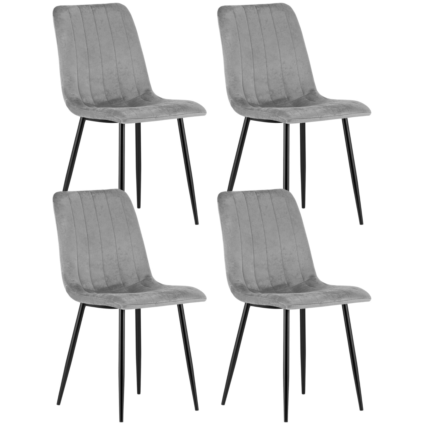 Ensemble de 1, 2 ou 4 chaises tapissées, chaises de salle à manger, chaises de salon, tapissées, disponible en plusieurs coloris