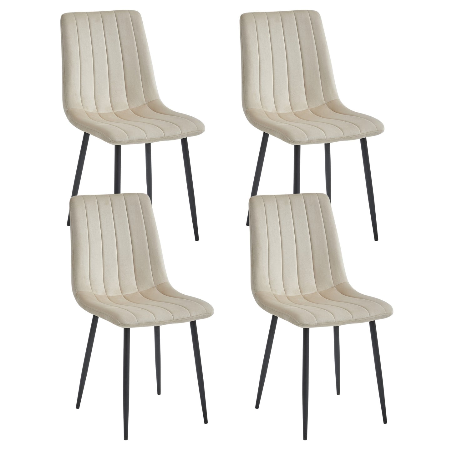 Ensemble de 1, 2 ou 4 chaises tapissées, chaises de salle à manger, chaises de salon, tapissées, disponible en plusieurs coloris