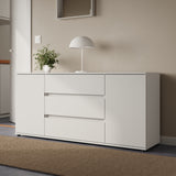 Home Collective Kommode Sideboard mit Schubladen | modern Sideboard Wohnzimmer Schlafzimmer Flur Möbel | 150x40x70 cm | 3 Schubladen & 2 Türen