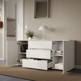 Home Collective Kommode Sideboard mit Schubladen | modern Sideboard Wohnzimmer Schlafzimmer Flur Möbel | 150x40x70 cm | 3 Schubladen & 2 Türen
