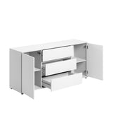 Home Collective Kommode Sideboard mit Schubladen | modern Sideboard Wohnzimmer Schlafzimmer Flur Möbel | 150x40x70 cm | 3 Schubladen & 2 Türen