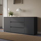 Home Collective Kommode Sideboard mit Schubladen | modern Sideboard Wohnzimmer Schlafzimmer Flur Möbel | 150x40x70 cm | 3 Schubladen & 2 Türen