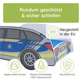 Lit voiture lit enfant lit jeune 70x140 | 80x160 cm avec protection antichute et matelas (en option) | police