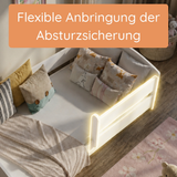 Home Collective Kinderbett Jugendbett Bett mit Rausfallschutz und Lattenrost | wahlweise inkl. Matratze | Juniorbett für Mädchen & Jungen | für Kinder von 2 – 10 Jahren made in EU