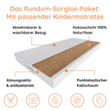 Home Collective Kinderbett Jugendbett Bett mit Rausfallschutz und Lattenrost | wahlweise inkl. Matratze | Juniorbett für Mädchen & Jungen | für Kinder von 2 – 10 Jahren made in EU