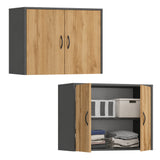 Home Collective Kleiderschrank Schrank Aufsatz Schrankaufsatz Aufsatzschrank Erweiterung für Kleiderschrank 74x55x35 cm | 2-türig | Schlafzimmer Wohnzimmer Jugendzimmer Möbel