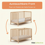 Kids Collective Babybett Kinderbett Gitterbett mit Rausfallschutz Baby Bett | stabiles Buchenholz | Juniorbett | made in Europe | Kinderzimmer Jugendzimmer Möbel | 60x120 & 70x140 cm