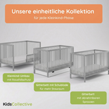 Kids Collective Babybett Kinderbett Gitterbett mit Rausfallschutz Baby Bett | stabiles Buchenholz | Juniorbett | made in Europe | Kinderzimmer Jugendzimmer Möbel | 60x120 & 70x140 cm
