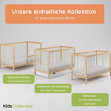 Kids Collective Babybett Kinderbett Gitterbett mit Rausfallschutz Baby Bett | stabiles Buchenholz | Juniorbett | made in Europe | Kinderzimmer Jugendzimmer Möbel | 60x120 & 70x140 cm