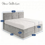 Home Collective Boxspringbett 160x200 180x200 200x200 Bett Doppelbett Polsterbett Bonnell H2 Matratze, gepolstertes Kopfteil | Microvelours