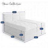 Home Collective Boxspringbett 160x200 180x200 200x200 Bett Doppelbett Polsterbett Bonnell H2 Matratze, gepolstertes Kopfteil | Microvelours