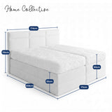 Home Collective Boxspringbett 160x200 180x200 200x200 Bett Doppelbett Polsterbett Bonnell H2 Matratze, gepolstertes Kopfteil | Microvelours