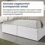 Home Collective Boxspringbett 160x200 180x200 200x200 Bett Doppelbett Polsterbett Bonnell H2 Matratze, gepolstertes Kopfteil | Microvelours