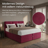 Home Collective Boxspringbett 160x200 180x200 200x200 Bett Doppelbett Polsterbett Bonnell H2 Matratze, gepolstertes Kopfteil | Microvelours