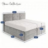 Home Collective Boxspringbett 160x200 180x200 200x200 Bett Doppelbett Polsterbett Bonnell H2 Matratze, gepolstertes Kopfteil | Microvelours