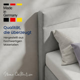 Home Collective Boxspringbett 160x200 180x200 200x200 Bett Doppelbett Polsterbett Bonnell H2 Matratze, gepolstertes Kopfteil | Microvelours