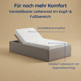 Home Collective Polsterbett 140x200 160x200 180x200 200x200 cm Doppelbett Bett ohne Kopfteil mit verstellbarem Lattenrost & Stauraum, wählbare Matratze (Ohne / H2 / H3) | Lederoptik Velours | Schlafzimmer Möbel