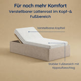 Home Collective Polsterbett 140x200 160x200 180x200 200x200 cm Doppelbett Bett ohne Kopfteil mit verstellbarem Lattenrost & Stauraum, wählbare Matratze (Ohne / H2 / H3) | Lederoptik Velours | Schlafzimmer Möbel