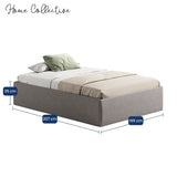 Home Collective Polsterbett 140x200 160x200 180x200 200x200 cm Doppelbett Bett ohne Kopfteil mit verstellbarem Lattenrost & Stauraum, wählbare Matratze (Ohne / H2 / H3) | Lederoptik Velours | Schlafzimmer Möbel