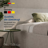 Home Collective Polsterbett 140x200 160x200 180x200 200x200 cm Doppelbett Bett ohne Kopfteil mit verstellbarem Lattenrost & Stauraum, wählbare Matratze (Ohne / H2 / H3) | Lederoptik Velours | Schlafzimmer Möbel