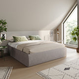 Home Collective Polsterbett 140x200 160x200 180x200 200x200 cm Doppelbett Bett ohne Kopfteil mit verstellbarem Lattenrost & Stauraum, wählbare Matratze (Ohne / H2 / H3) | Lederoptik Velours | Schlafzimmer Möbel
