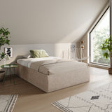 Home Collective Polsterbett 140x200 160x200 180x200 200x200 cm Doppelbett Bett ohne Kopfteil mit verstellbarem Lattenrost & Stauraum, wählbare Matratze (Ohne / H2 / H3) | Lederoptik Velours | Schlafzimmer Möbel