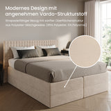 Home Collective Boxspringbett 160x200 180x200 200x200 Bett Doppelbett Polsterbett Bonnell H2 & Kaltschaum H3 Matratze, gepolstertes Kopfteil | VARDO-Stoff
