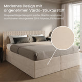 Home Collective Boxspringbett 160x200 180x200 200x200 Bett Doppelbett Polsterbett Bonnell H2 & Kaltschaum H3 Matratze, gepolstertes Kopfteil | VARDO-Stoff