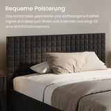 Home Collective Polsterbett 140x200 160x200 180x200 200x200 cm Doppelbett Bett mit einer Matratze Ihrer Wahl, mit verstellbarem Lattenrost & Stauraum | VARDO-Stoff