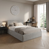 Home Collective Polsterbett 140x200 160x200 180x200 200x200 cm Doppelbett Bett mit einer Matratze Ihrer Wahl, mit verstellbarem Lattenrost & Stauraum | VARDO-Stoff