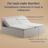 Home Collective Polsterbett 140x200 160x200 180x200 200x200 cm Doppelbett Bett mit einer Matratze Ihrer Wahl, mit verstellbarem Lattenrost & Stauraum | VARDO-Stoff