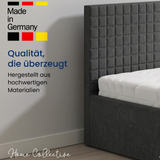 Home Collective Polsterbett 140x200 160x200 180x200 200x200 cm Doppelbett Bett mit einer Matratze Ihrer Wahl, mit verstellbarem Lattenrost & Stauraum | VARDO-Stoff