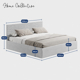 Home Collective Polsterbett 140x200 160x200 180x200 200x200 cm Doppelbett Bett mit einer Matratze Ihrer Wahl, mit verstellbarem Lattenrost & Stauraum | VARDO-Stoff