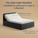 Home Collective Polsterbett 140x200 160x200 180x200 200x200 cm Doppelbett Bett mit einer Matratze Ihrer Wahl, mit verstellbarem Lattenrost & Stauraum | VARDO-Stoff