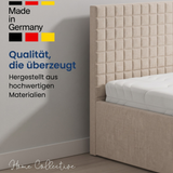 Home Collective Polsterbett 140x200 160x200 180x200 200x200 cm Doppelbett Bett mit einer Matratze Ihrer Wahl, mit verstellbarem Lattenrost & Stauraum | VARDO-Stoff